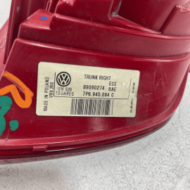 11 -13 VOLKSWAGEN TOUAREG Rear Passenger Side Inner Tail Light Lamp Assembl