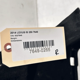 2014 LEXUS IS250 TRUNK LUGGAGE RIGHT PASSENGER SIDE QUARTER PANEL COVER TRI 2014 LEXUS IS250 TRUNK LUGGAGE RIGHT PASSENGER SIDE QUARTER PANEL COVER TRI