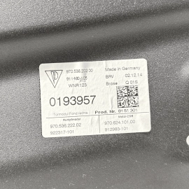 2010-2016 PORSCHE PANAMERA REAR PASSENGER DOOR WINDOW REGULATOR & CARRIER P