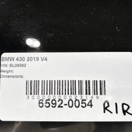 17-20 BMW F36 430iX Gran Coupe Rear Passenger Side Window Glass OEM