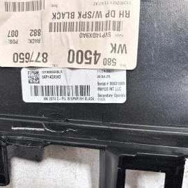 2016-2022 JEEP GRAND CHEROKEE QUARTER TRIM COVER REAR RIGHT PASSENGER BLACK 2016-2022 JEEP GRAND CHEROKEE QUARTER TRIM COVER REAR RIGHT PASSENGER BLACK