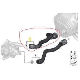 COOLANT ENGINE RADIATOR PIPE LINE HOSE OEM MINI COOPER COUNTRYMAN R60 2011-