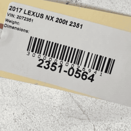 LEXUS NX200T 2015-2017 NX300 2.0L ENGINE DRIVER SIDE MOUNT SUPPORT BRACKET 