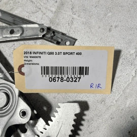 2018 INFINITI QX50 DOOR WINDOW REGULATOR W/ MOTOR REAR RIGHT PASSENGER SIDE