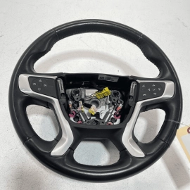 DEFECT 18-19 GMC TERRAIN LEATHER STEERING WHEEL ASSEMBLY W/ SWITCH BUTTON O