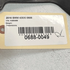 2017-2020 BMW 430xi F32 F33 FRONT PASSENGER SIDE DOOR SILL SCUFF KICK PANEL 2017-2020 BMW 430xi F32 F33 FRONT PASSENGER SIDE DOOR SILL SCUFF KICK PANEL