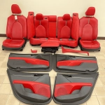 2021-23 TOYOTA CAMRY XSE SEAT W/ DOOR PANEL COMPLETE SET SENSUAL RED LEATHE