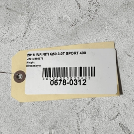 2018 INFINITI Q50 FRONT BUMPER CRASH IMPACT SENSOR OEM 2018 INFINITI Q50 FRONT BUMPER CRASH IMPACT SENSOR OEM