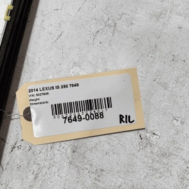 2006-2014 LEXUS IS250 REAR LEFT DOOR BELT MOLDING CHROME ASSY OEM