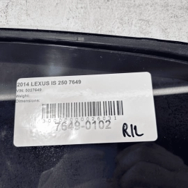 Rear Left Driver Side Door Window Quarter Glass Lexus IS250 2014-2015 OEM
