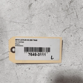 2014-2016 LEXUS IS250 SEDAN LEFT DRIVER SIDE UPPER B PILLAR TRIM COVER OEM