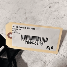 2014-15 LEXUS IS250 IS350 Rear Right Passenger Side Lower Quarter Trim Pane