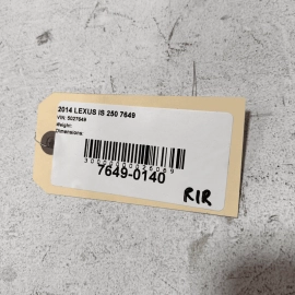 2014-2015 LEXUS IS250 Rear Right Passenger Side Door Upper Corner Trim Cove