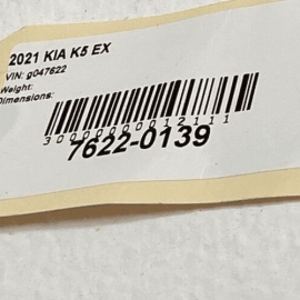 KIA K5 EX 2021 - 2023 REAR TRUNK LID GARNISH TRIM MOLDING COVER OEM