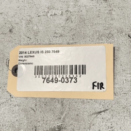 2014-20 LEXUS IS250 IS350 FRONT PASSENGER SIDE SEAT CUSHION COVER PANEL TRI 2014-20 LEXUS IS250 IS350 FRONT PASSENGER SIDE SEAT CUSHION COVER PANEL TRI