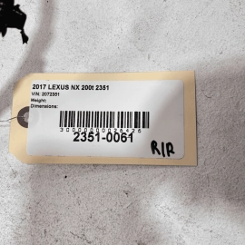 2015-2021 LEXUS NX200T NX300H REAR PASSENGER SIDE DOOR WIRE WIRING HARNESS 