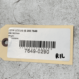 2014 LEXUS IS250 IS350 REAR LEFT DRIVER SPOT RADAR DISTANCE MODULE SENSOR O