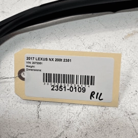 2015 - 2017 LEXUS NX200t REAR LEFT DRIVER SIDE DOOR GLASS RUN CHANNEL SEAL 