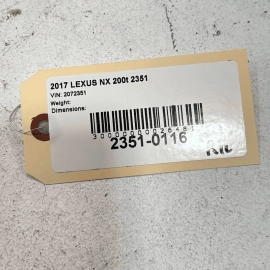 2015 - 2017 LEXUS NX200t REAR LEFT DRIVER SIDE DOOR TWEETER SOUND AUDIO OEM 2015 - 2017 LEXUS NX200t REAR LEFT DRIVER SIDE DOOR TWEETER SOUND AUDIO OEM