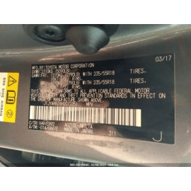 15-17 LEXUS NX200t REAR DRIVER SIDE DOOR UPPER FRONTWARD WINDOW CORNER TRIM