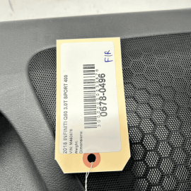 2017-2019 INFINITI Q50 FRONT RED SPORT PASSENGER SIDE DOOR PANEL COVER OEM