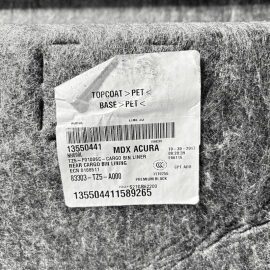 2014 - 2020 ACURA MDX 3.5l Rear Trunk Cargo Floor Tray Bin Liner OEM