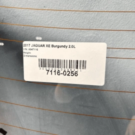 2017-2018-2019-2020 Jaguar XE Windshield Back Window Glass Rear OEM