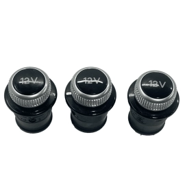 2017-2019 AUDI Q7 12 VOLT ACCESSORY POWER OUTLET COVER PLUG 3 PCS OEM