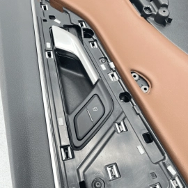 2018-2017 AUDI Q7 INTERIOR DOOR PANEL TRIM COVER BROWN REAR RIGHT SIDE OEM