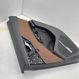 2018-2017 AUDI Q7 INTERIOR DOOR PANEL TRIM COVER BROWN REAR RIGHT SIDE OEM