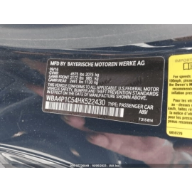 2017-2020 BMW 440I 430I M4 STEERING COLUMN MANUAL ADJUSTMENT OEM