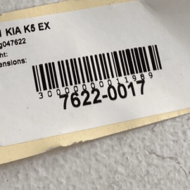 KIA K5 EX 2021 - 2023 REAR BUMPER RIGHT PASSENGER SIDE INSERT COVER CAP OEM