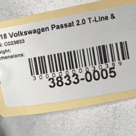 VOLKSWAGEN PASSAT 2012-2018 REAR CENTER SEAT HEADREST HEAD REST OEM