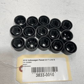 VOLKSWAGEN PASSAT 2001-2022 WHEEL RIM LUG NUT BOLT BOLTS COVER OEM = SET OF
