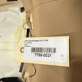 Front Right Side Seat Upper Cushion Luxor Beige Porsche Macan 2015-2018 OEM