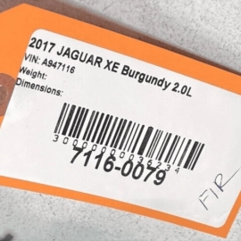 JAGUAR XE 2017-2020 FRONT PASSENGER SIDE EXTERIOR DOOR HANDLE BASE BRACKET 