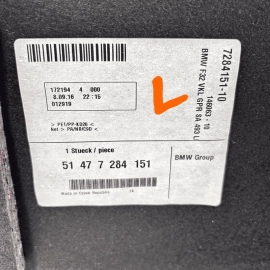 2017-2020 BMW 440i REAR LEFT DRIVER SIDE TRUNK STORAGE COMPARTMENT CARPET O