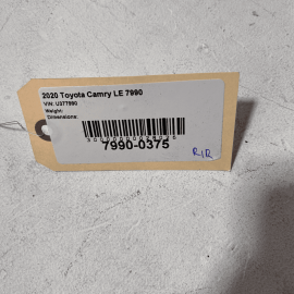 2018-23 TOYOTA CAMRY FWD REAR PASSENGER SUBFRAME BRACE MOUNT BRACKET SUPPOR