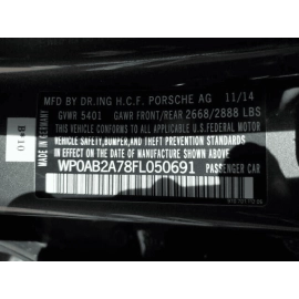 2010-16 PORSCHE PANAMERA S FRONT LEFT DRIVER ROOF HEADLINER GRAB GRIP HANDL