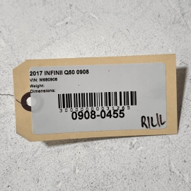 2017 Infiniti Q50 Rear Left Driver Side Door Upper Hinge OEM