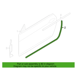 Front Left / Driver Side Lower Door Seal BMW 440I 2017-2020 OEM