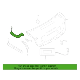 Rear Left Tailgate Trunk Lid Hinge Trim Cover BMW 440I 2017-2020 OEM Rear Left Tailgate Trunk Lid Hinge Trim Cover BMW 440I 2017-2020 OEM