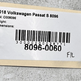 VOLKSWAGEN PASSAT 2012-2022 FRONT DRIVER DOOR WINDOW INNER WEATHERSTRIP SEA