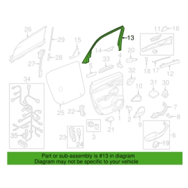 Rear Right Door Window Frame Trim Cover Panel Audi A8 Quattro L 2011-2018 O