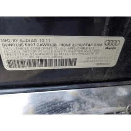 2011-2014 AUDI A8 L DOOR PANEL MOLDING WOOD GRAIN FRONT RIGHT PASSENGER SID