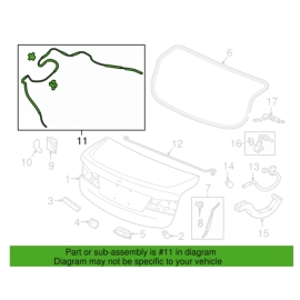 Trunk Lid Emergency Opener Cable ACURA TLX 2015-2020 3.5L OEM