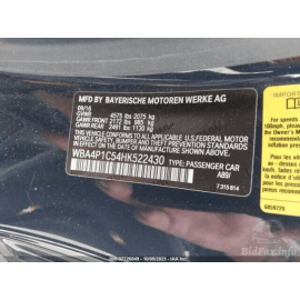 2017 – 2020 BMW X1 440I Front Left Driver Side Lower Door Hinge BLUE A89 OE