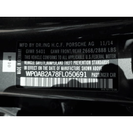 2010-11-12-2016 Porsche Panamera Lower Quarter Panel Trim Rear Left Driver 