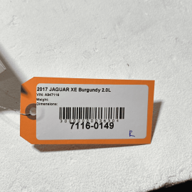 2017 JAGUAR XE RIGHT PASSENGER SIDE B PILLAR UPPER TRIM COVER PANEL OEM