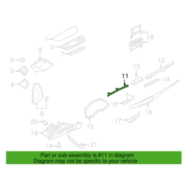 Dash Dashboard Instrument Panel Lower Molding Cover Trim AUDI Q7 2017-2019  Dash Dashboard Instrument Panel Lower Molding Cover Trim AUDI Q7 2017-2019